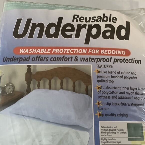 RMS Reusable Washable Underpad Bedding Protection Waterproof 18 in x 24 in - Picture 5 of 10